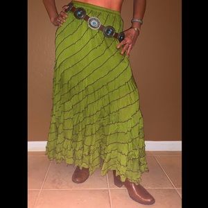 Elegant green skirt